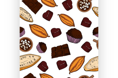 Color chocolate Vector pattern