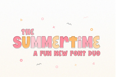 Summertime Font Duo (Rounded Fonts, Summer Fonts, Bold Fonts)