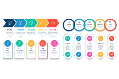 Process steps infographic chart. Business diagram step