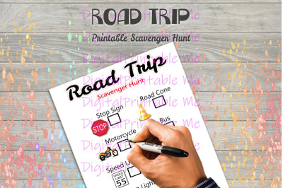 Road Trip Scavenger Hunt Printable, Kids Activity, travel game, Downlo