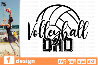 1 VOLLEYBALL DAD, volleyball quote cricut svg