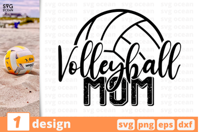 1 VOLLEYBALL MOM, volleyball quote cricut svg