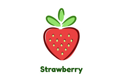 Cartoon sketch Strawberry graphic vector