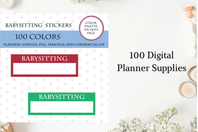 Colors Babysitting Planner Stickers&2C; Daycare Payment Due Stickers&2C;
