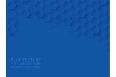 Hexagonal texture. Ocean blue honeycomb 3d geometric pattern, abstract