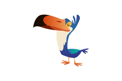 Toucan. Wild or zoo bird from exotic tropical jungle, isolated vector