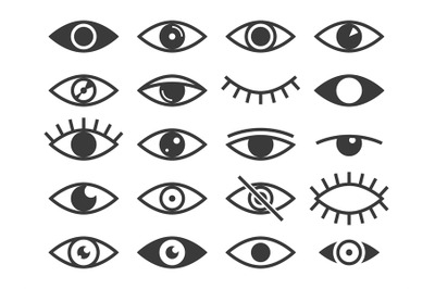 Eye icon. Medicine supervision health eyes, look and vision, sleep. Ob