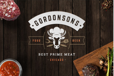 Barbecue Grill Logo Template