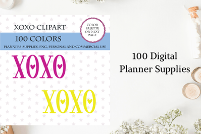 100 Xoxo clipart, Valentine Clipart, XOXO Clipart, Common xoxo phrase