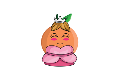 Orange Fruit Princess Cartoon Character Design