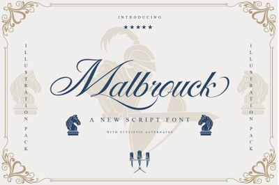 Malbrouck Classic Script Font