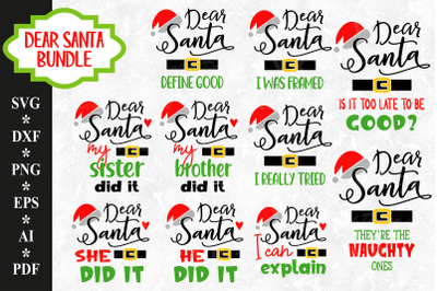Dear Santa Christmas Bundle SVG cut files