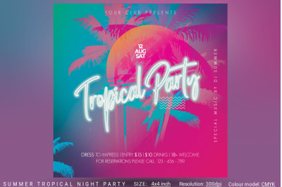Summer Tropical Night Party