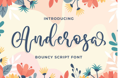 Anderosa - a Bouncy Script Font