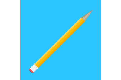 Pencil flat isolated