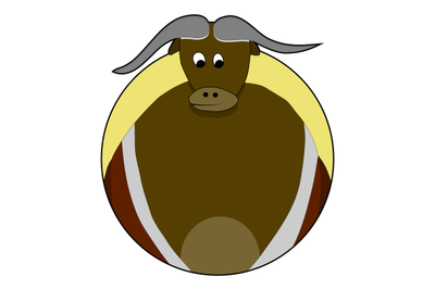 Sticker bull icon