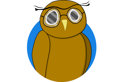 Wise owl sticker vector