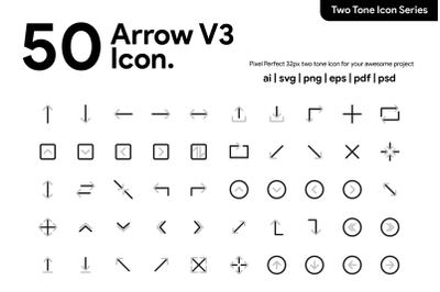 50 Arrow V3 Icon Flat