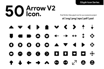 50 Arrow V2 Icon Flat