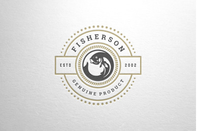 Fish Restaurant Logo Design Template