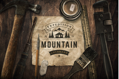 Vector Logo for Mountain Expedition