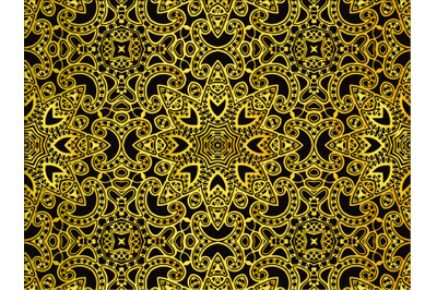 Pattern Gold Abstract Flower