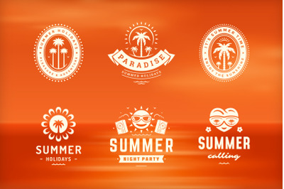 Summer Holidays Emblems &amp; Badges