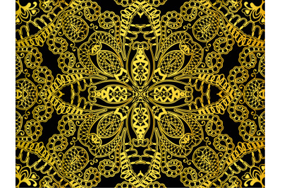 Pattern Gold Flower Batik