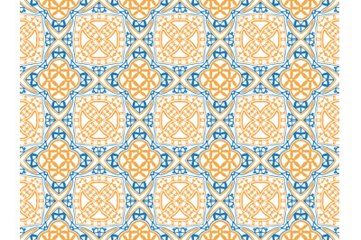 Pattern Abstract Blue and Orange Color