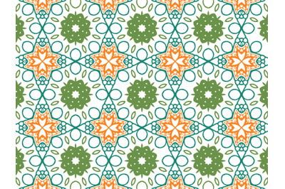 Pattern Abstract Green Blue and Orange Color