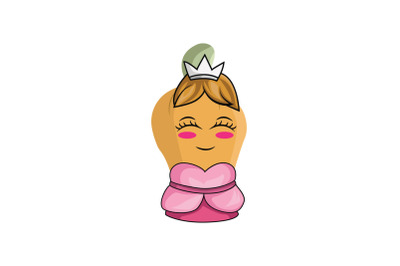 Cashew Fruit Princess Cartoon Character