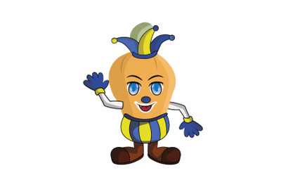 Cashew Fruit Jester Cartoon Character