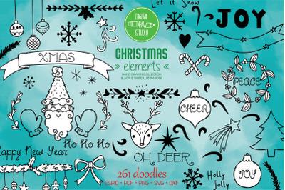 Christmas Elements | Decorative Ornaments | New Year Day Holiday