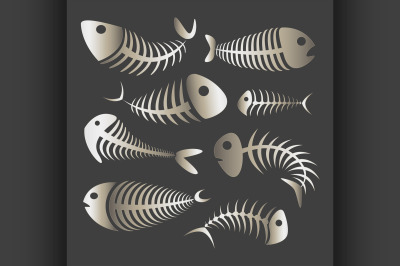 Fishbone set icons