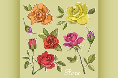 Rose set icons