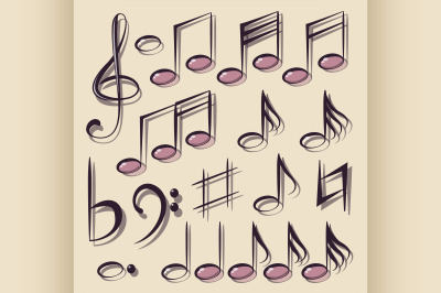 Vector musical notes