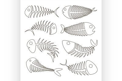 Fishbone set icons