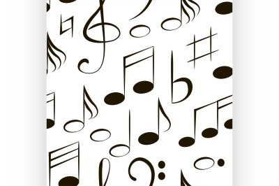 Vector musical notes pattern