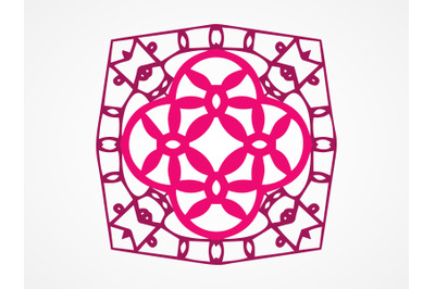 Ornament Abstract Square Purple Pink Color