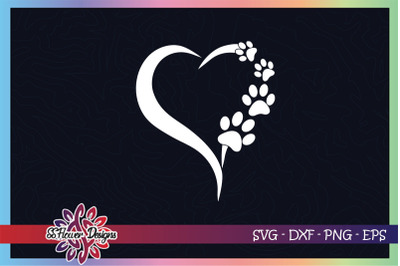 Love dog pawprint cat pawprint&2C; dog paw svg