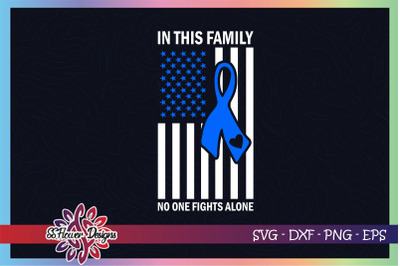 In this family no one fight alone diabetes awareness svg, strong mom