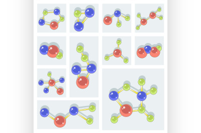 Molecule icons set