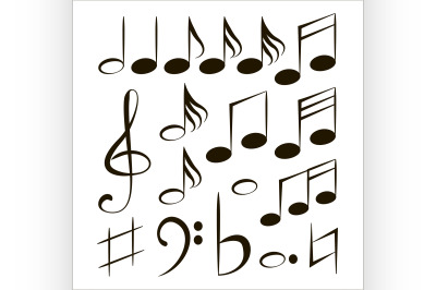 Vector musical notes