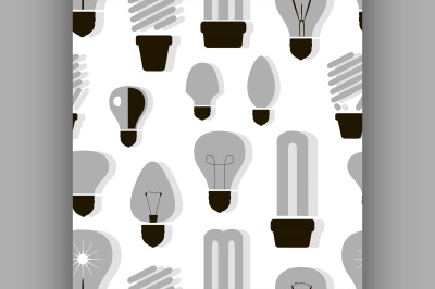 Bulb logo icons set pattern