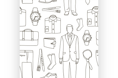 Classical businessman clothes pattern