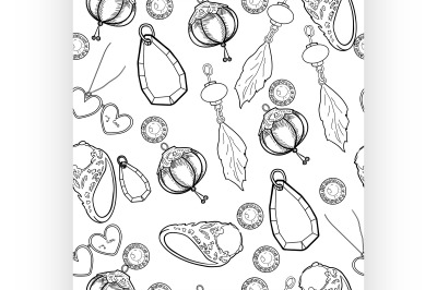 Jewelry Vector pattern of hand drawing