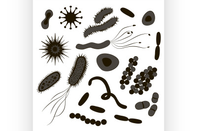 Bacteria&2C; virus&2C; germs icon set