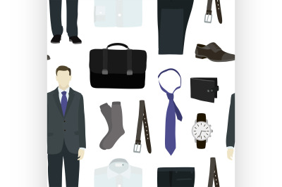 Classical businessman clothes pattern