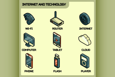 Internet and technology icons