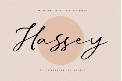 Hassey  A Modern Calligraphy Font